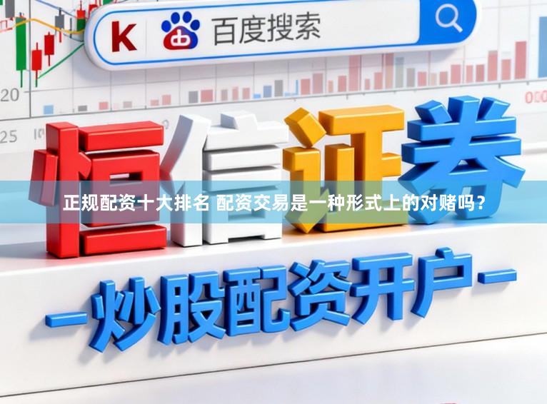 正规配资十大排名 配资交易是一种形式上的对赌吗？